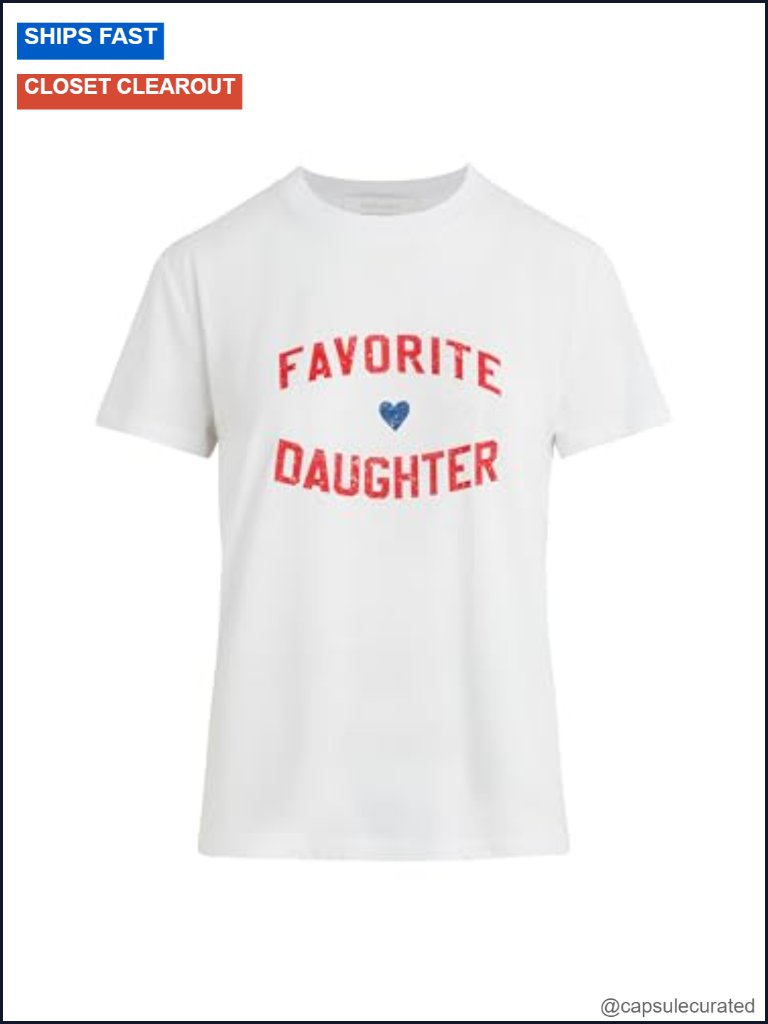 Favorite Daughter Logo Tee Tri-Blend Cotton Classic Fit Short Sleeve Women's